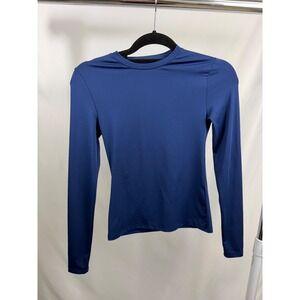 SWS Contour Navy Blue Long Sleeve Crew Neck Base Layer Top Small